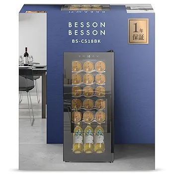 Amazon.co.jp: Besson ワインセラー 18本収納 (スチール棚) 小型